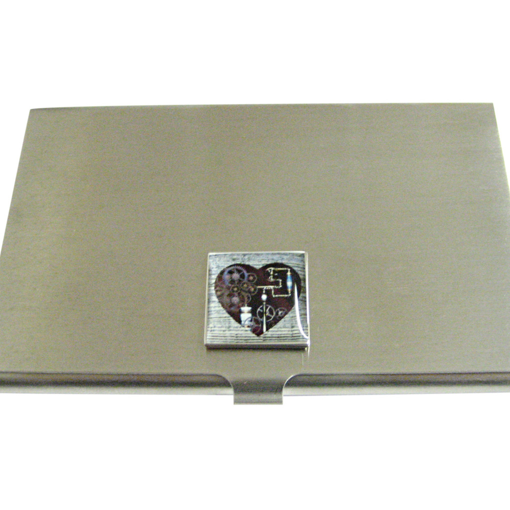 Steampunk Heart Business Card Holder